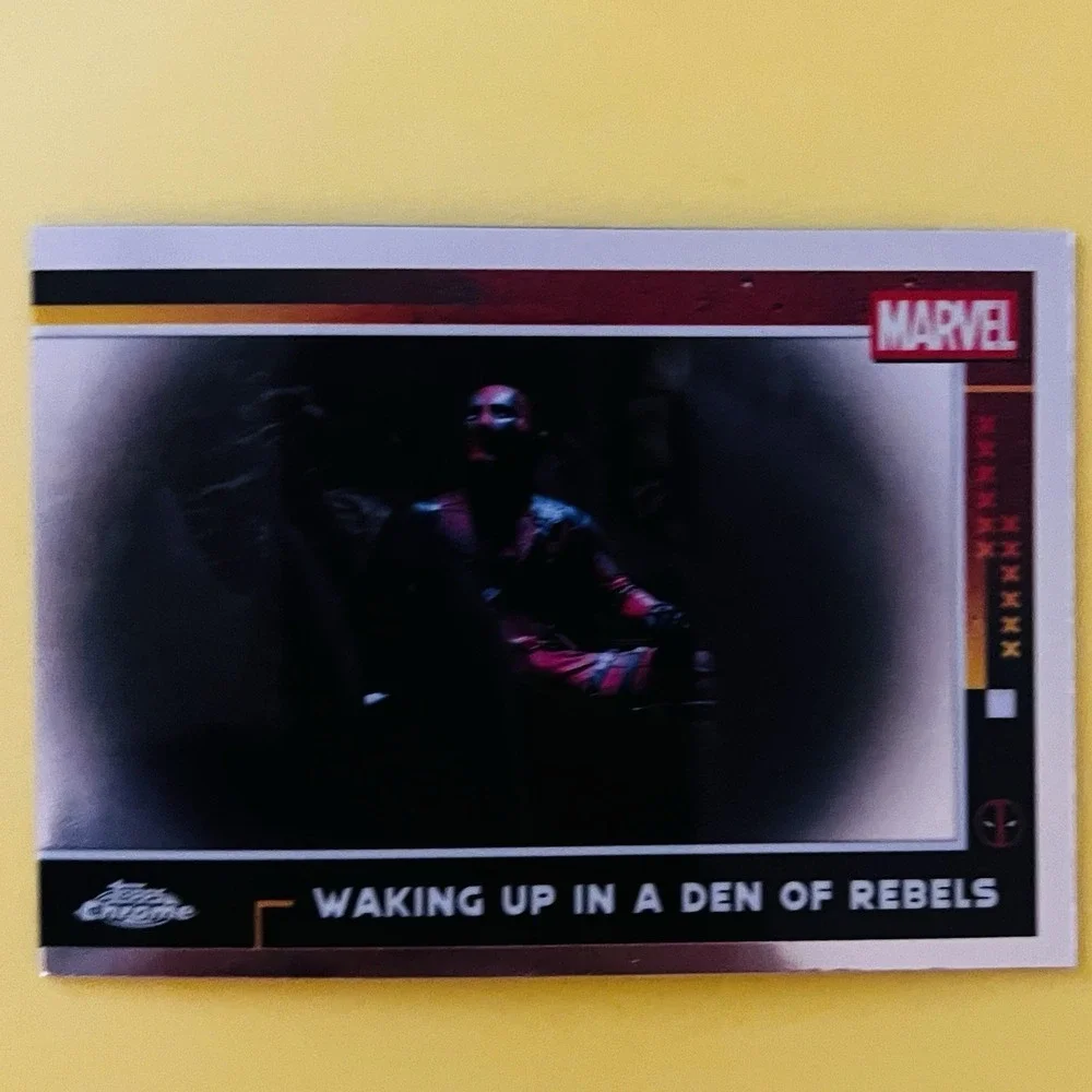 2025 Topps Chrome Marvel Deadpool #77 Waking Up In A Den of‎ Rebels